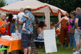 Lingfest 2019 queues for the pottery painting at Doodledish  ©Brett Butler